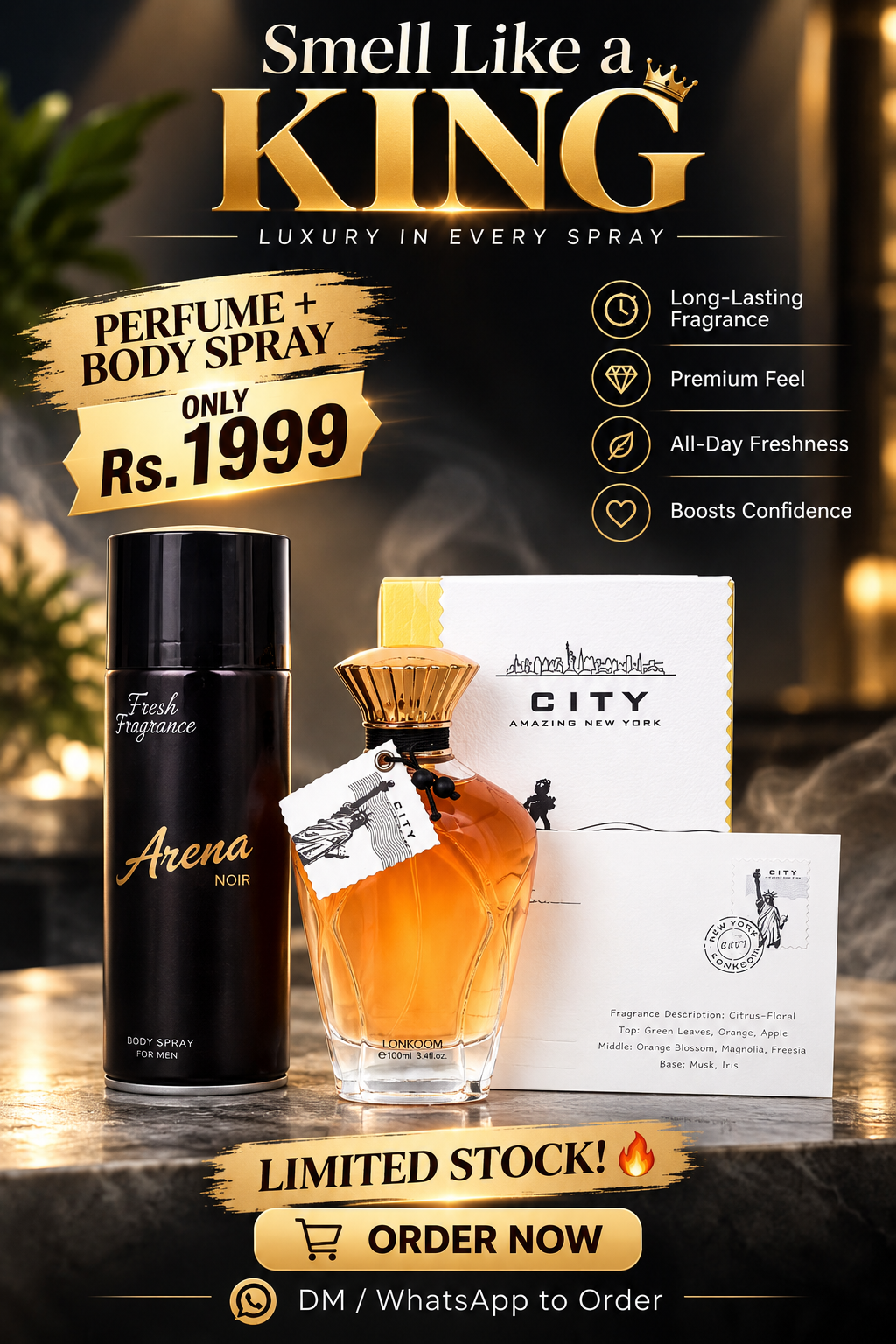 City perfume made in new york and body spray