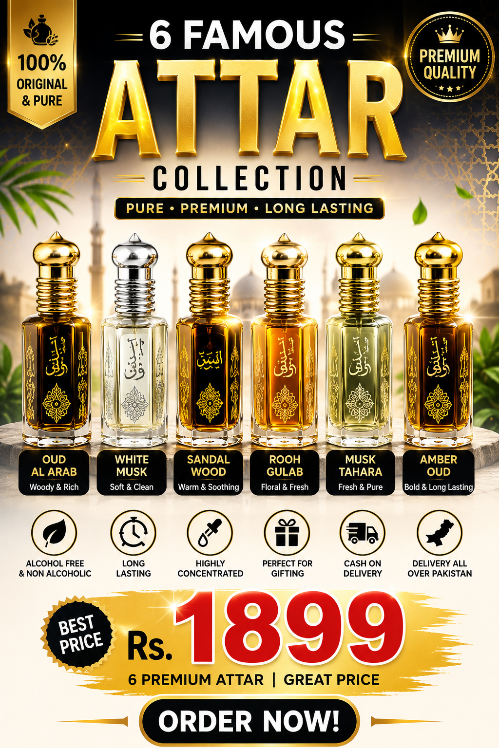 Pack of 6 attar